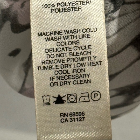 Dkny Jeans Sleeveless Sheer Blouse with Keyhole Cutout and Handkerchief Hemline - Picture 3 of 4